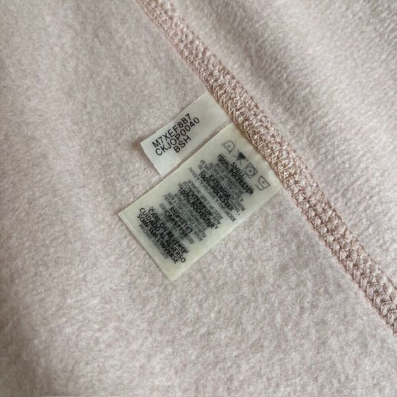 Calvin Klein Coat in Soft Pink with Gold Detail Zip and Chest Pocket Size Medium - Picture 12 of 12
